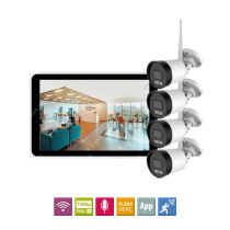   HighVision – 4 kamerás WiFi szett, 10" monitorral, jelismétlővel, 3MP