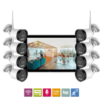   HighVision – 8 kamerás WiFi szett, 10" monitorral, jelismétlővel, 3MP